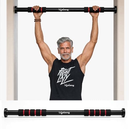 Lifelong Pull Up Bar for Home Kids| Adjustable 62–100 cm Doorway PullUp Bar For Home Gym Equipment |No Screw Pull Up Bar Door Mounted |100kg Capacity, Anti-Slip Lock, Foam Grip Handles |Gym Equipment 
