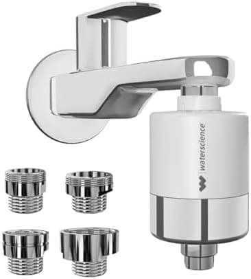 WaterScience CLEO Hard Water Softener for Tap and Shower | Hard Water Filter for Tap | shower filter for bathroom | with Set of Metal Adaptors - CLEO-SFU-423