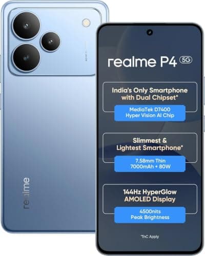 realme P4 5G (Engine Blue, 8GB RAM, 128GB Storage)