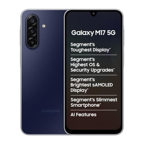 Samsung Galaxy M17 5G (Sapphire Black, 6GB RAM, 128GB Storage)