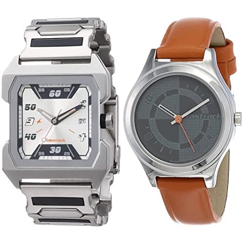 Fastrack Unisex Leather Strap Analog Watch